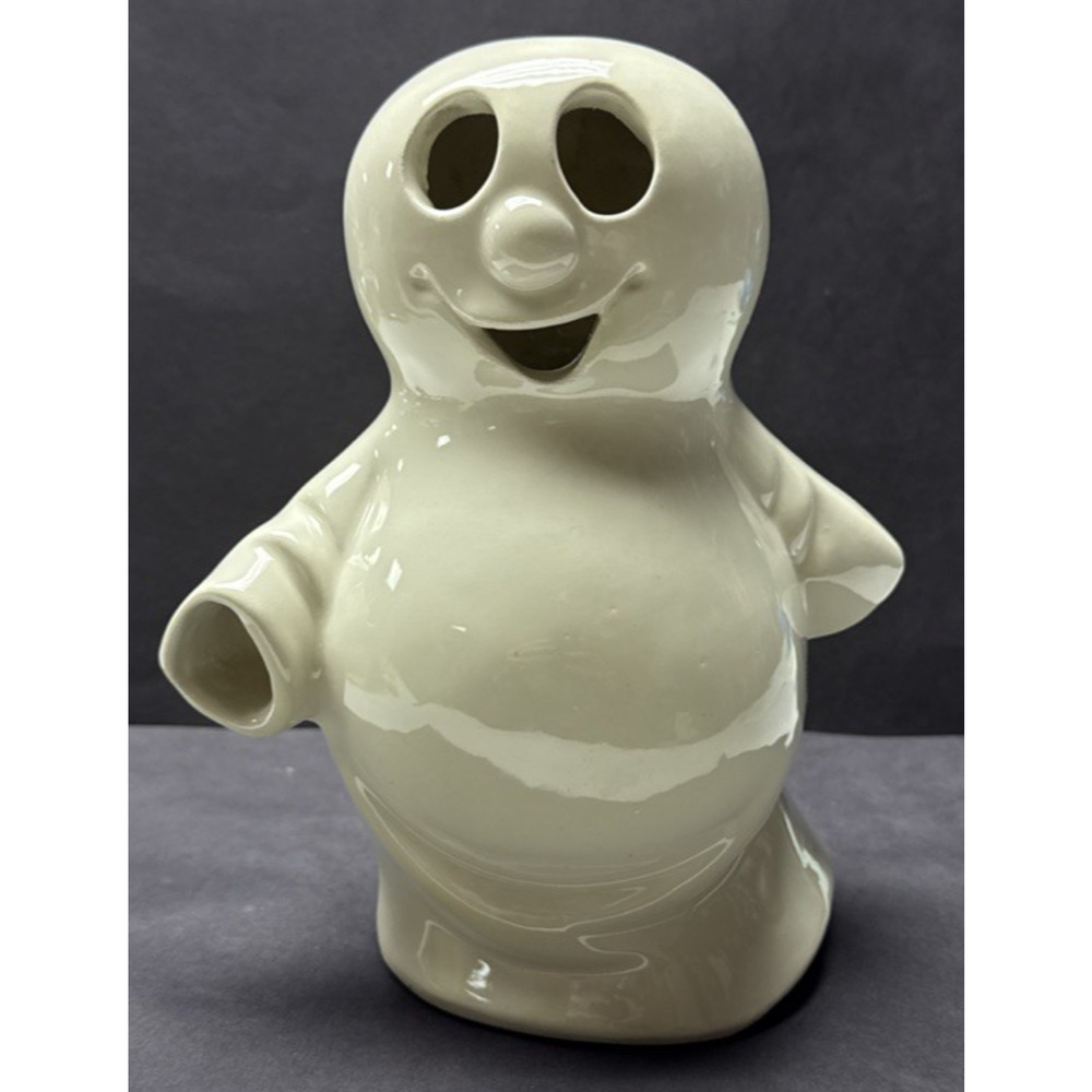 Vintage McCoy Pottery White Ghost Tea Light Candle Halloween As Is